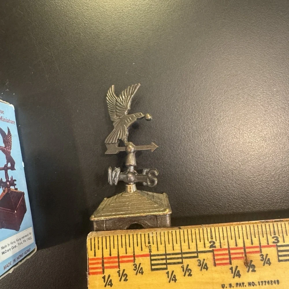 Vintage Die Cast Metal Pencil Sharpener Bird Weather Vane 1154